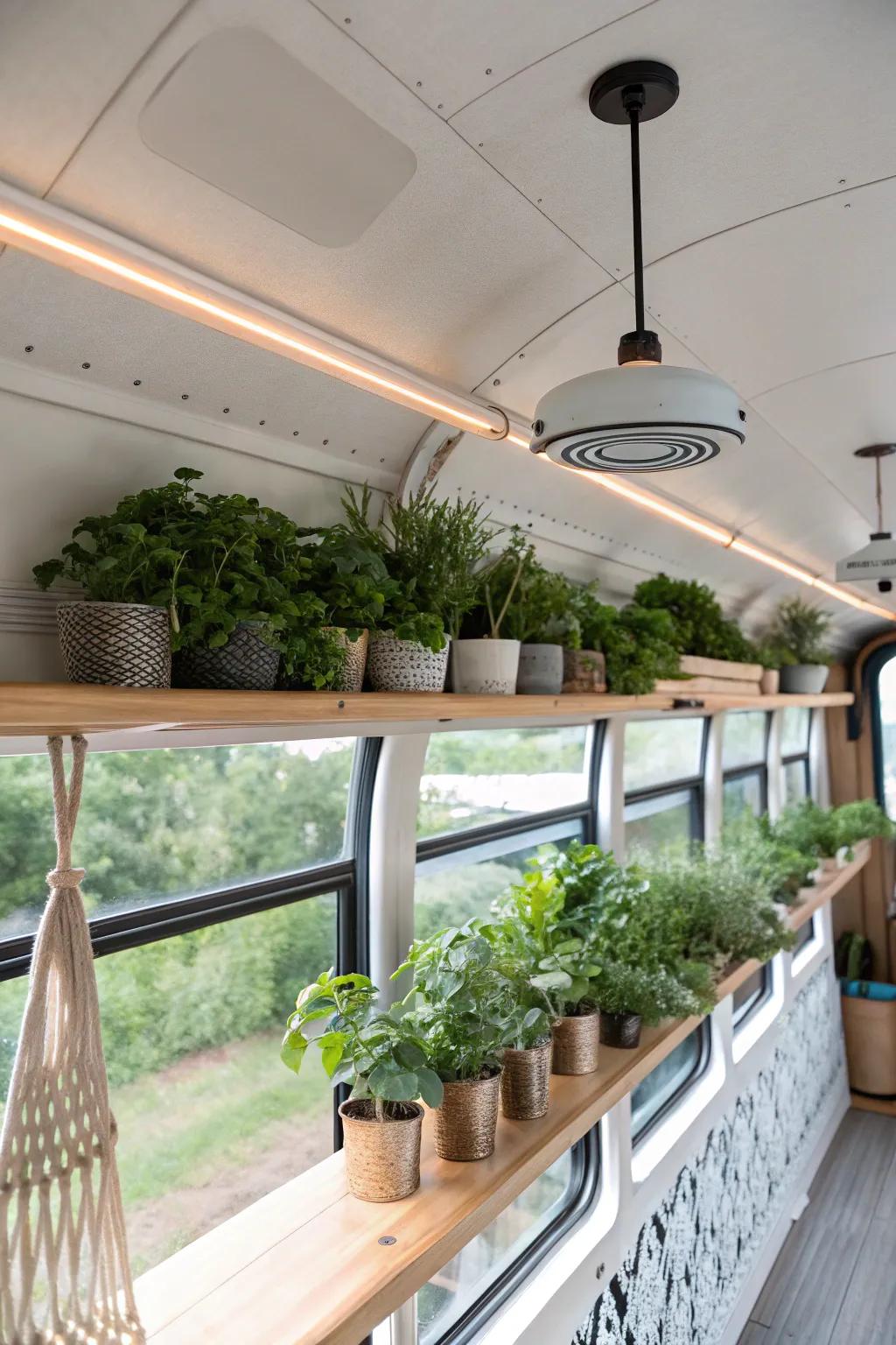 Illuminate your greenhouse with energy-efficient LED grow lights for thriving plants all year round.