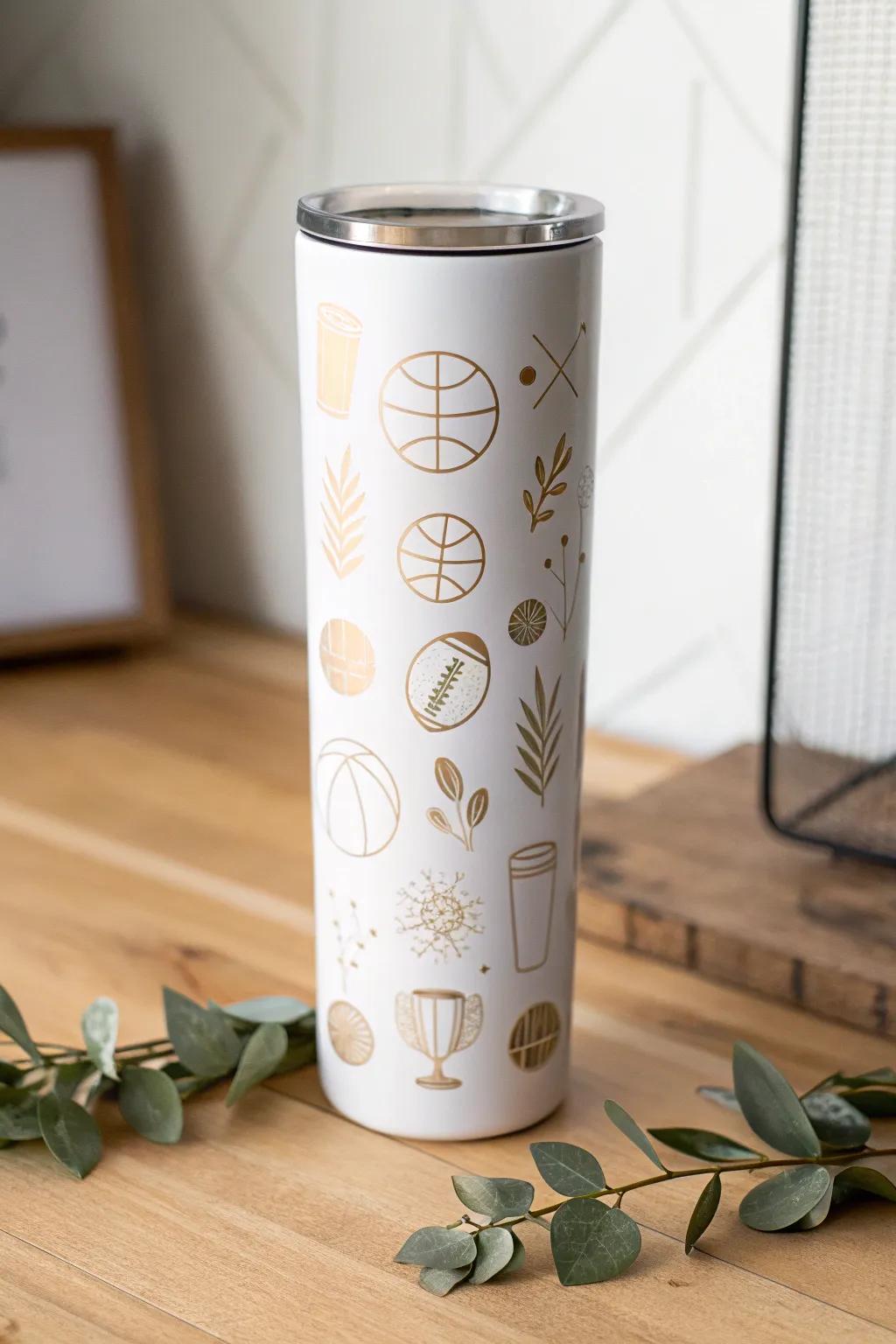 Sip in style and show off your sports pride with this elegantly crafted tumbler. Perfect for game day and beyond!