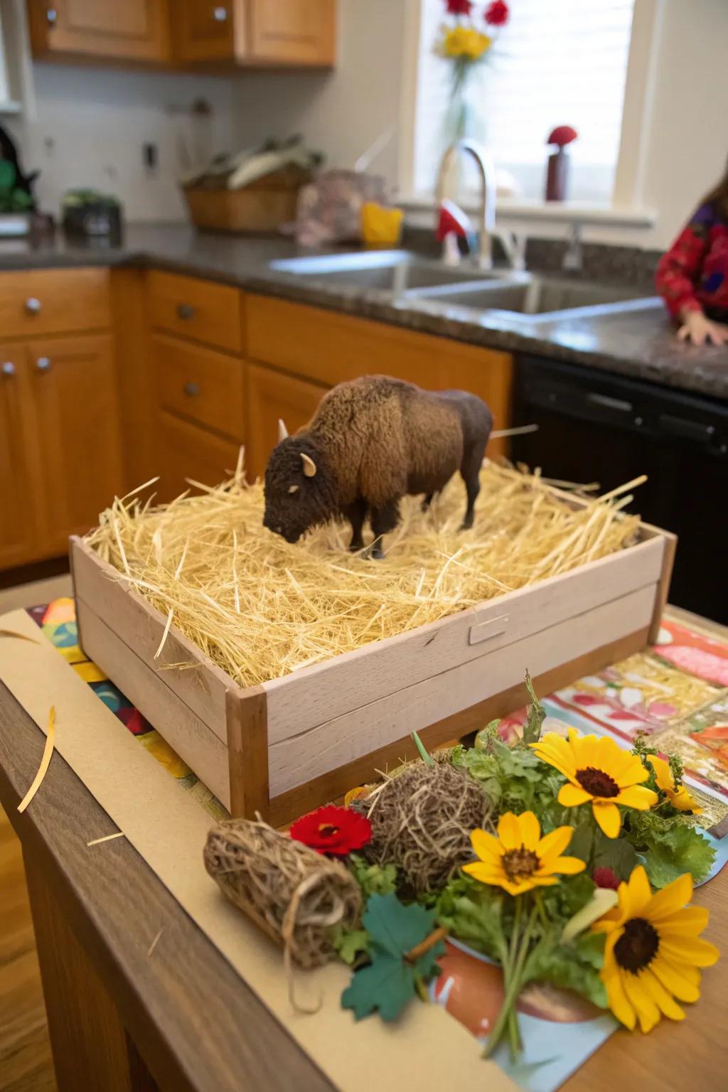 Experience the vast and beautiful prairie landscape with this shoebox creation.