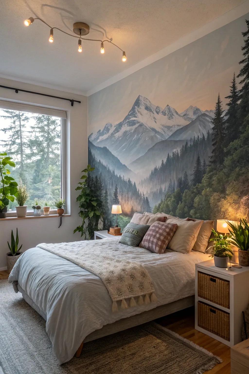 Murals add a personal and creative touch to your bedroom.