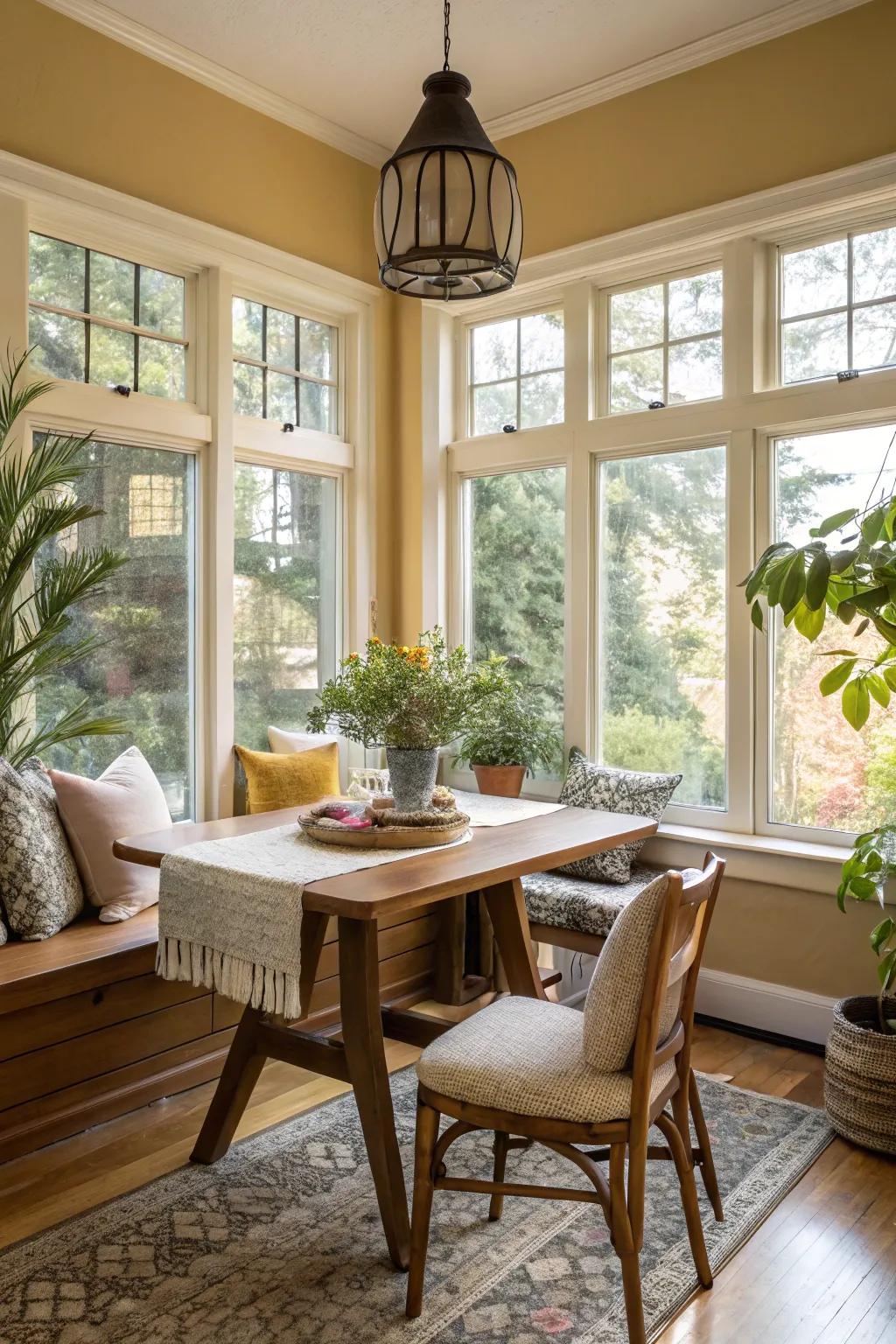 Natural light enhances the openness of your dining area.