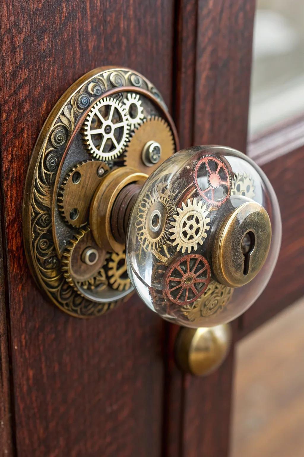 Unlock the beauty of craftsmanship with steampunk resin doorknobs!