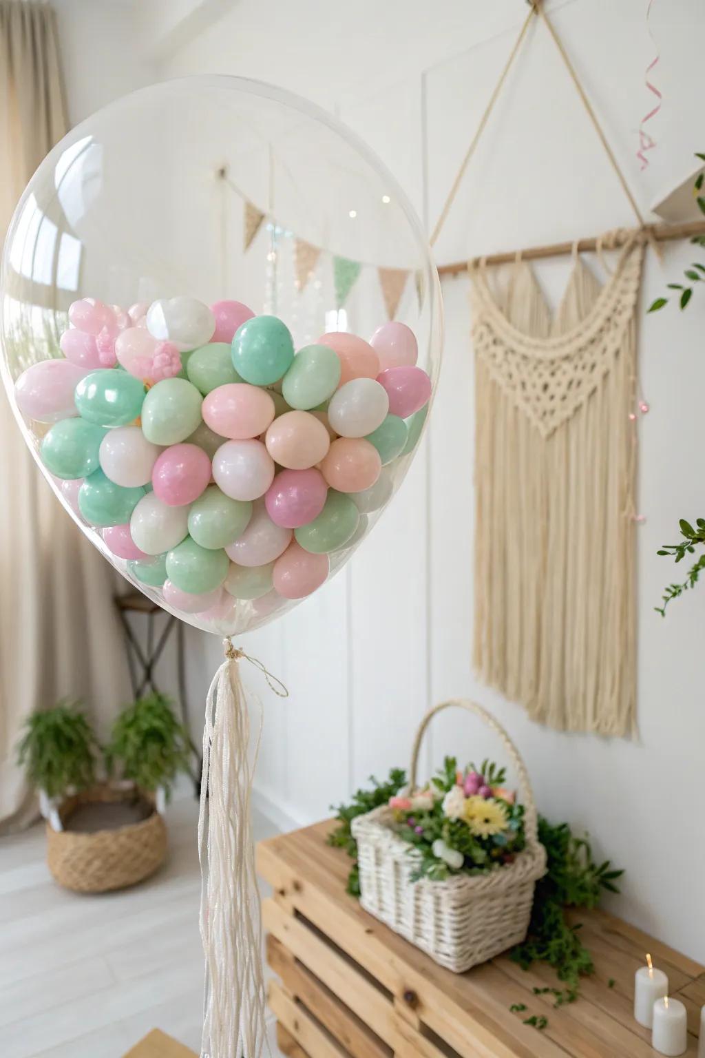 A sweet surprise in style: Indulge in the charm of candy-filled balloons.