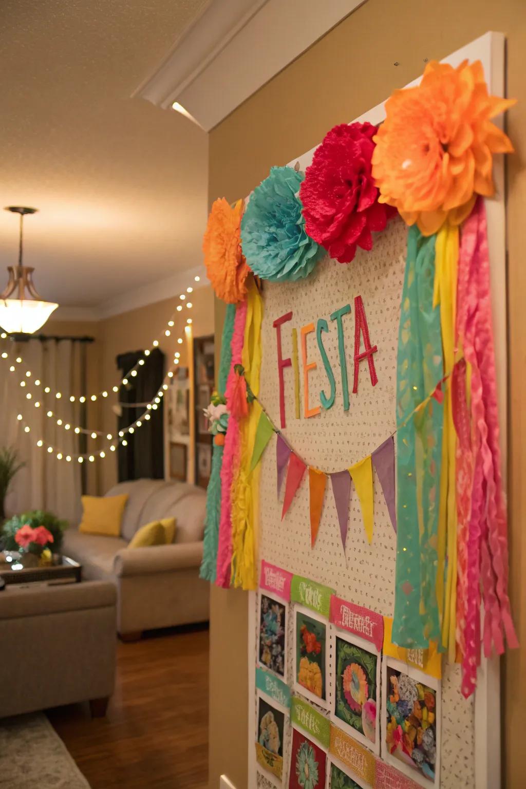 Fiesta time birthday board.