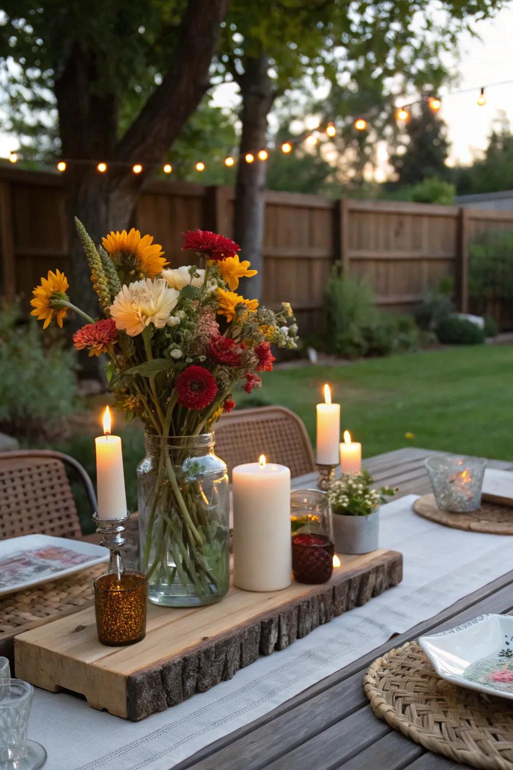 DIY centerpieces allow you to personalize your table creatively.