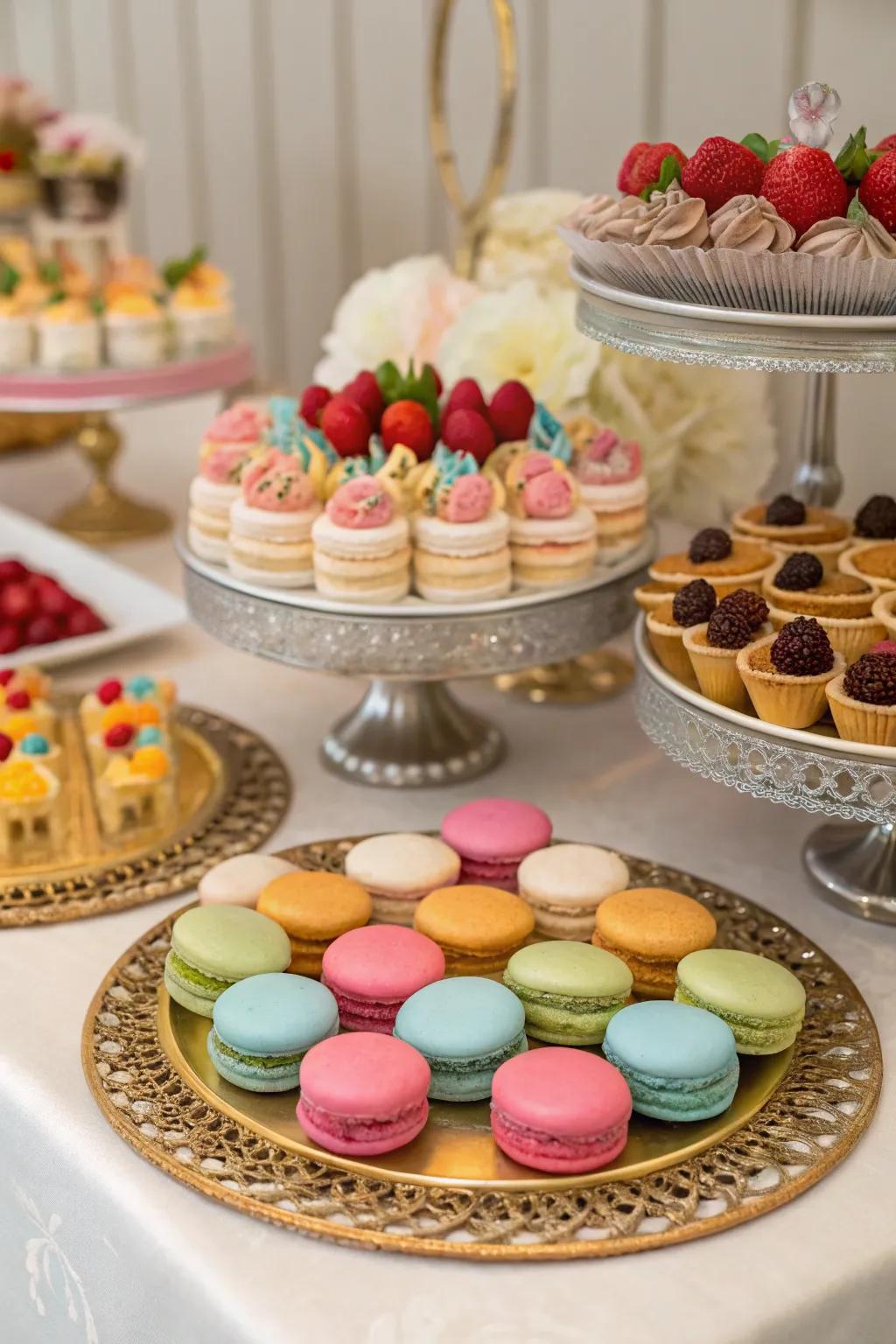 A sweet treat buffet is a feast for the eyes and taste buds.