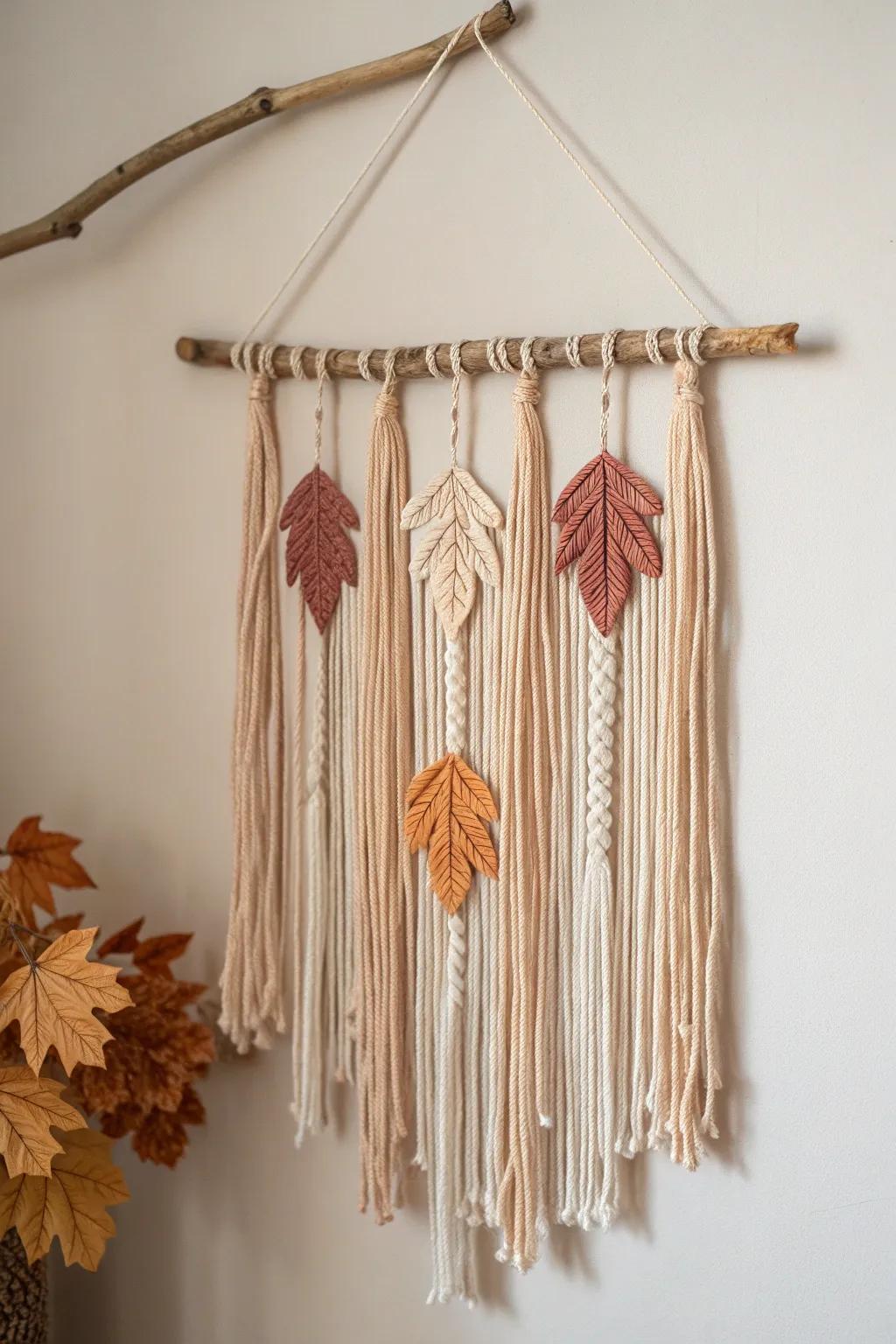 Elevate your Thanksgiving decor with this simple yet stunning autumn wall hanging, perfect for adding a touch of natural elegance to your home.