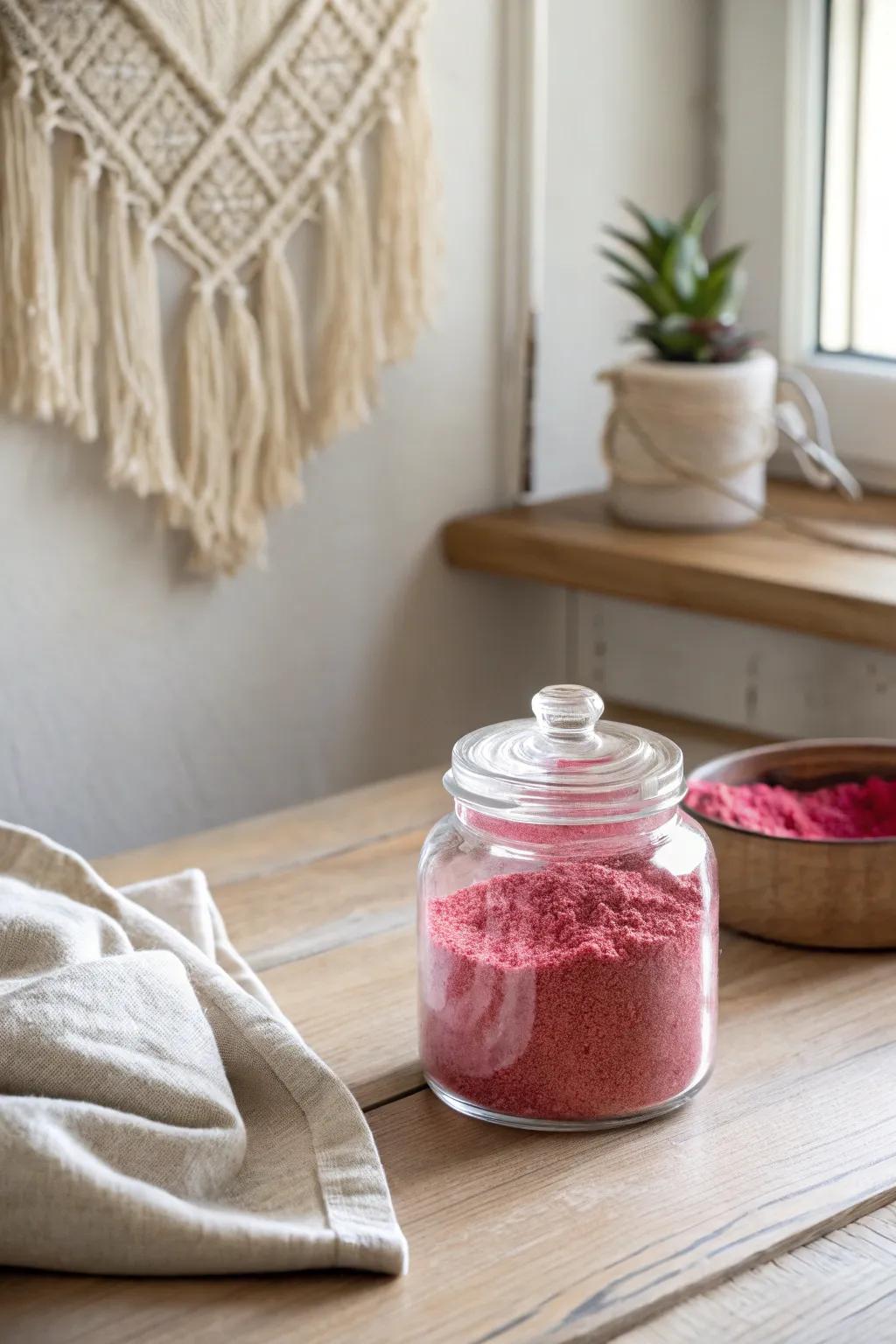 Add a splash of color and a burst of scent to your slime with vibrant Kool-Aid powder. 🍒🌿 #CraftedBeauty #MinimalistCharm