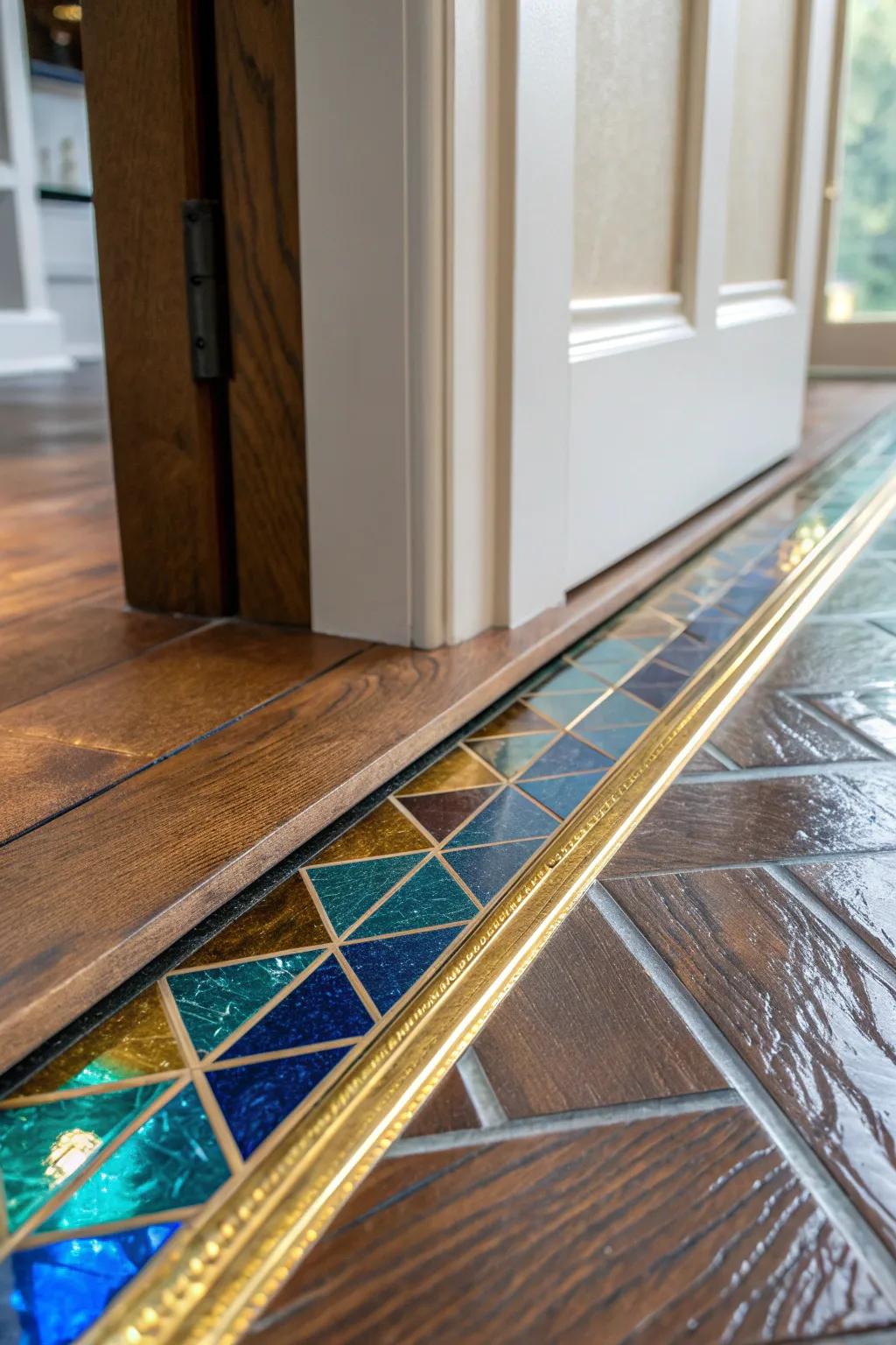 Add a touch of elegance and modern flair to your space with chic glass transition strips.