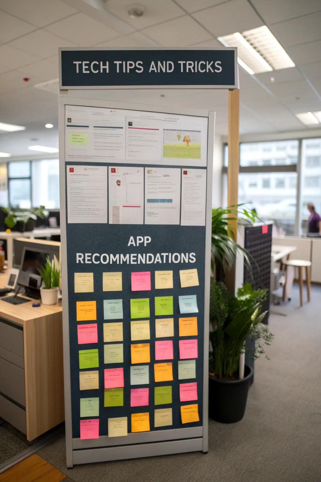 A board filled with helpful tech tips and tools.