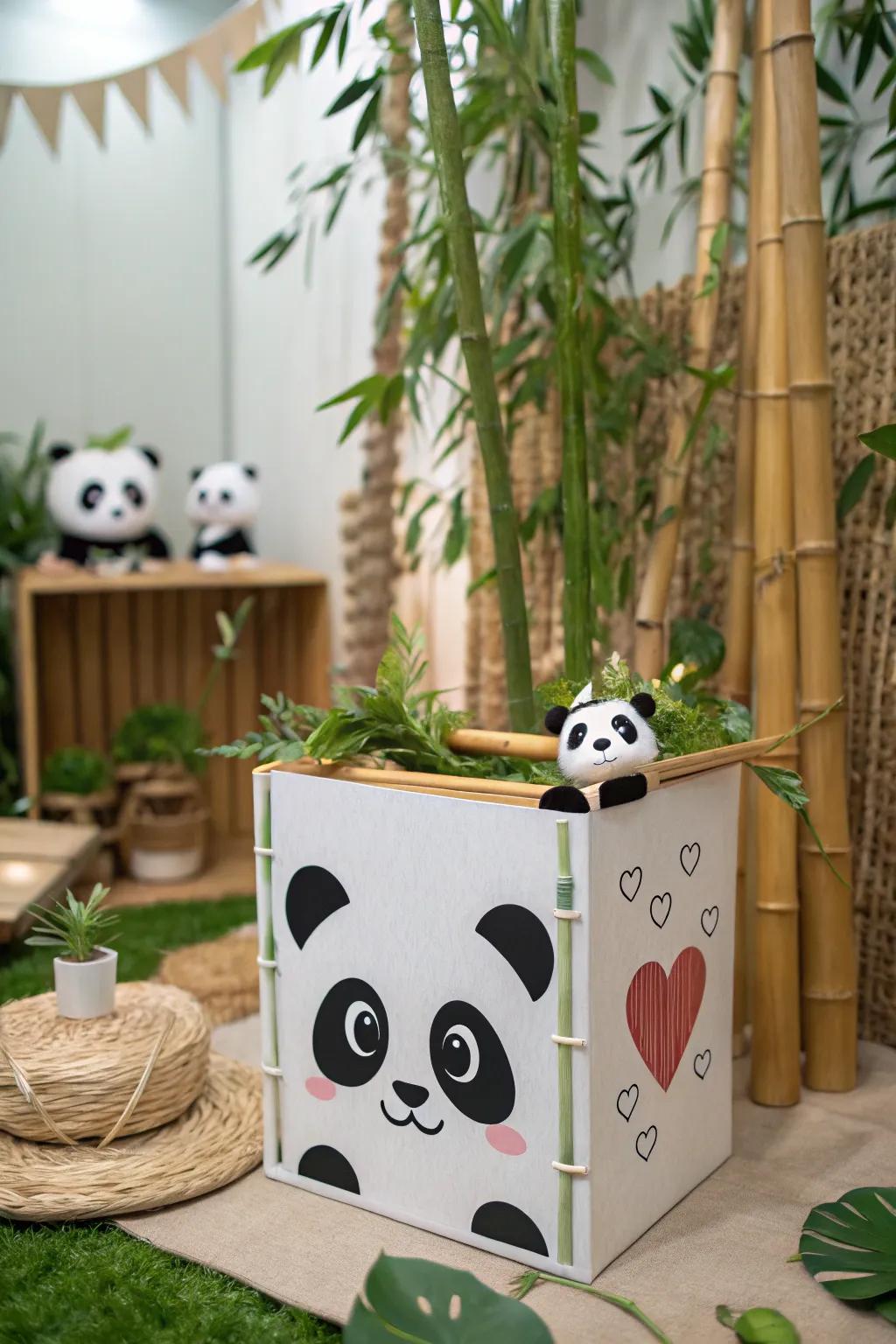 A cuddly panda Valentine box that's perfect for little ones.