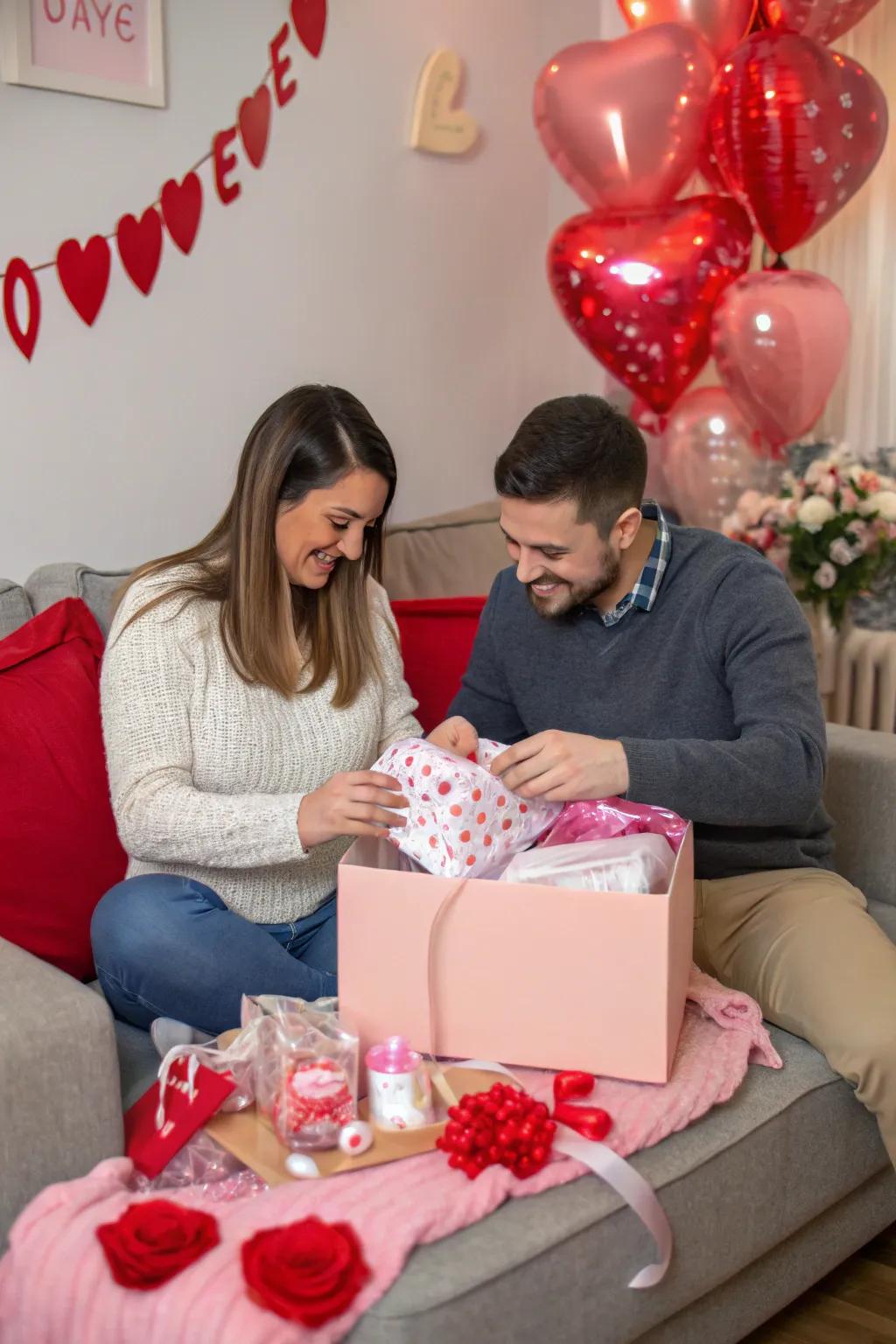 A joyful unboxing revealing the precious news.