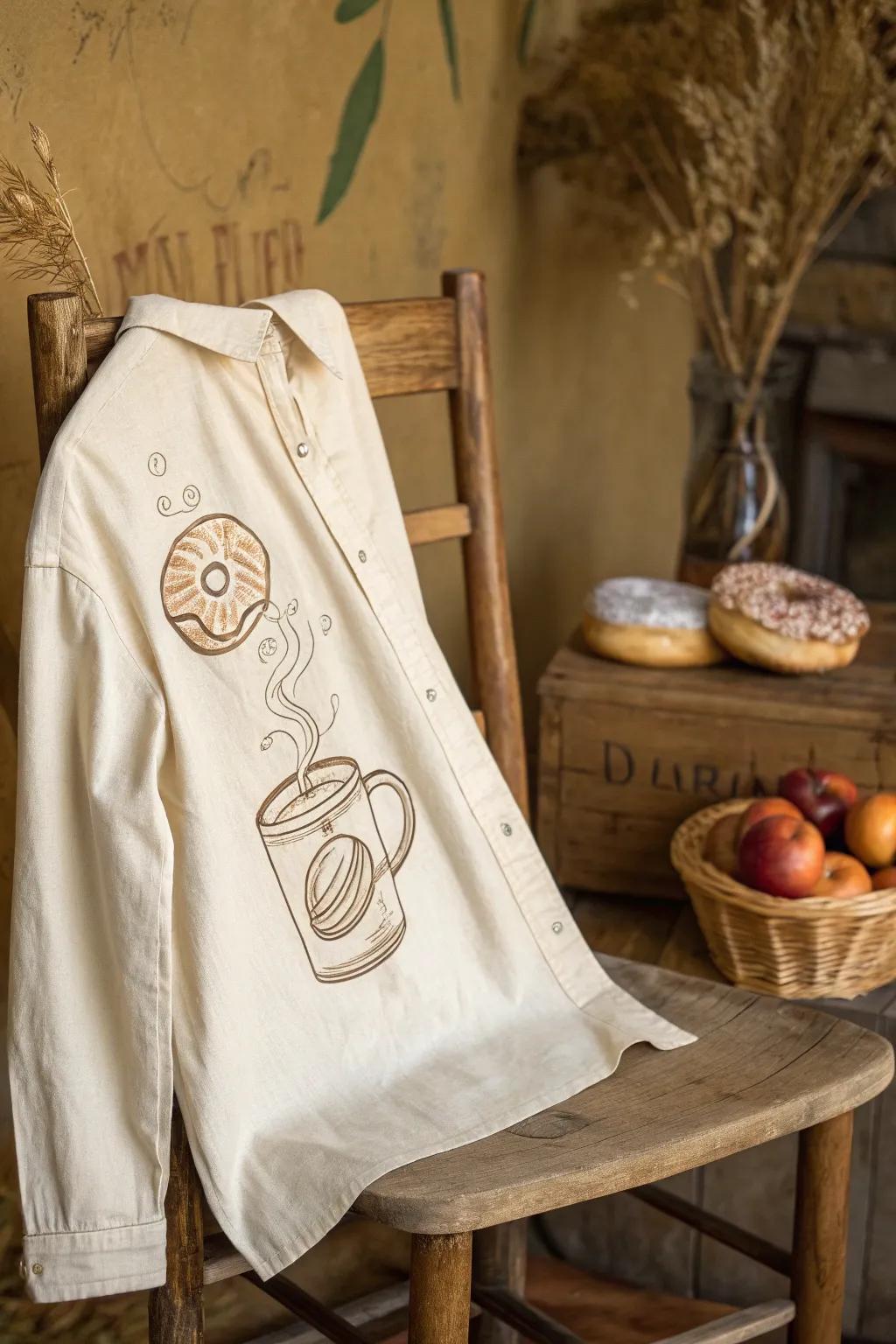 Savor the sweetness of fall with this cozy cider and donuts tee, perfect for autumn fairs and crisp days.