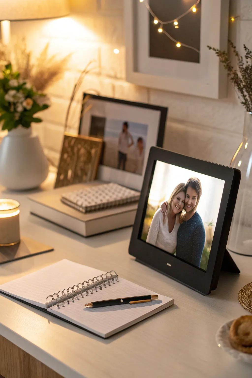 Capture memories with a sleek and stylish photo frame.