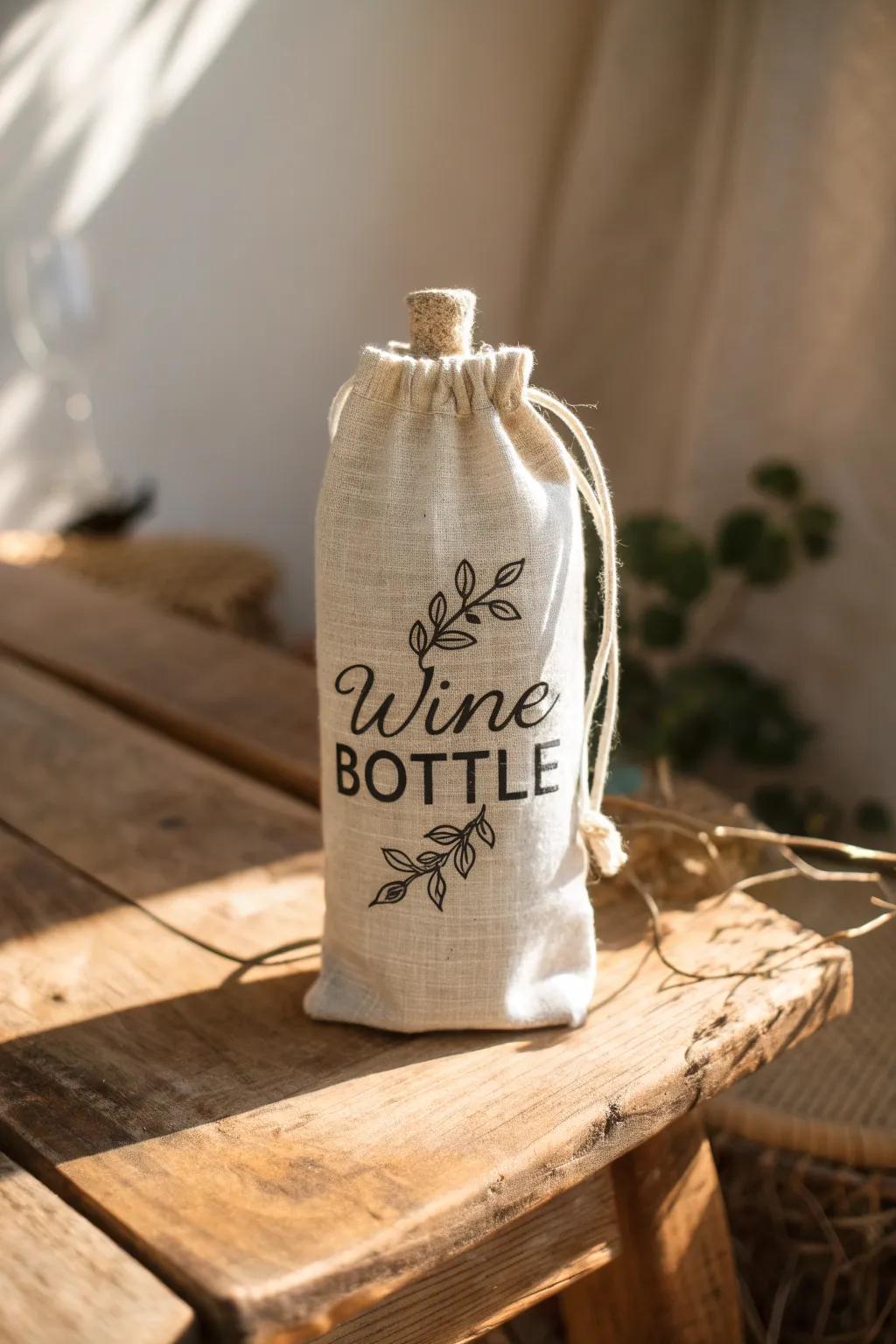 Add a dash of humor to your gift-giving with a uniquely crafted wine bottle bag!