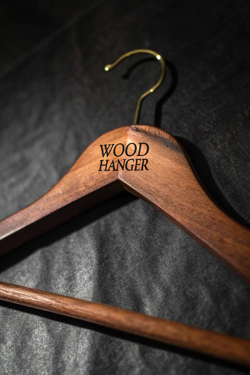 Elevate your closet with custom-crafted wooden hangers that inspire daily.