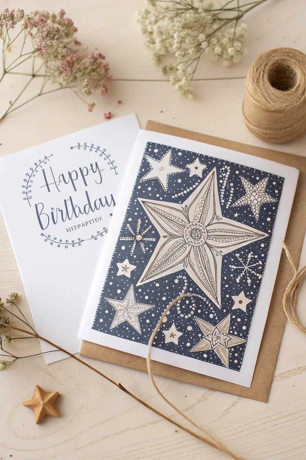 Send magical birthday wishes with a touch of artistry and elegance.