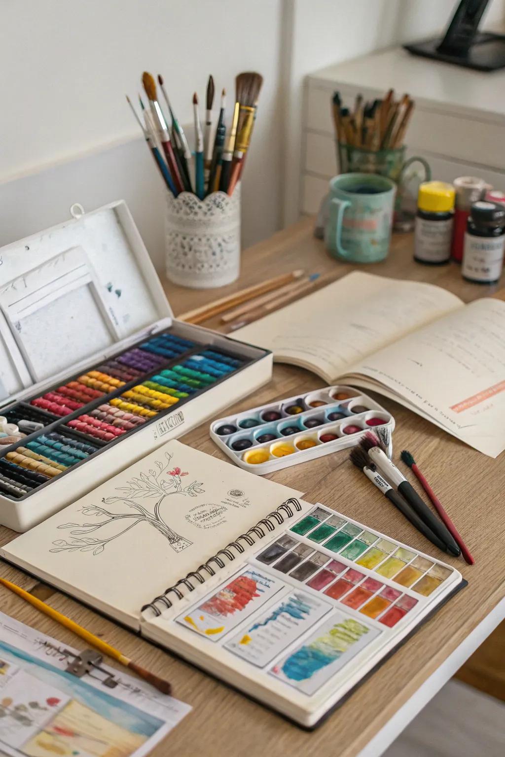 An art supply set is a perfect gift for fostering creativity and expression.