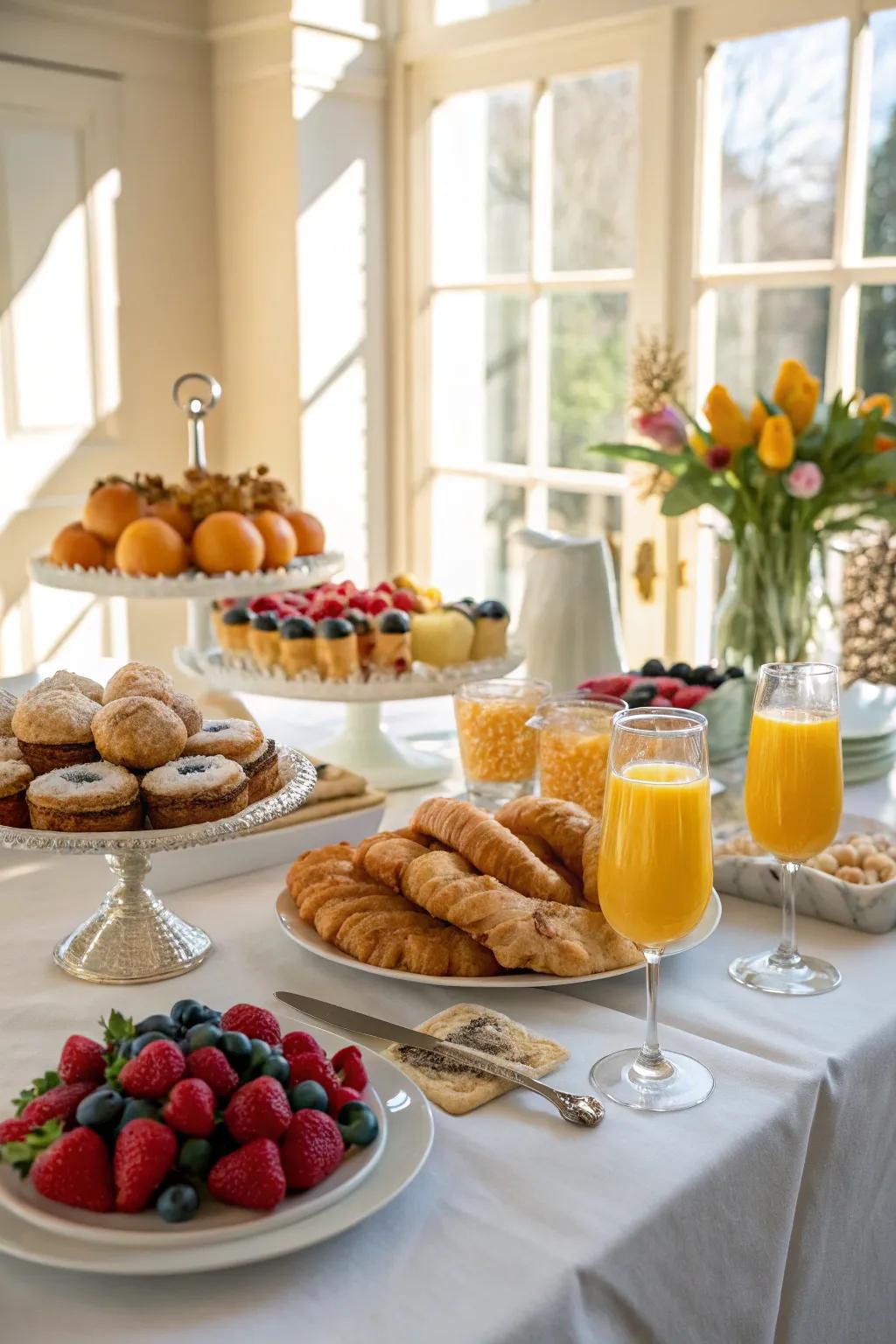 A delightful brunch gathering setup.