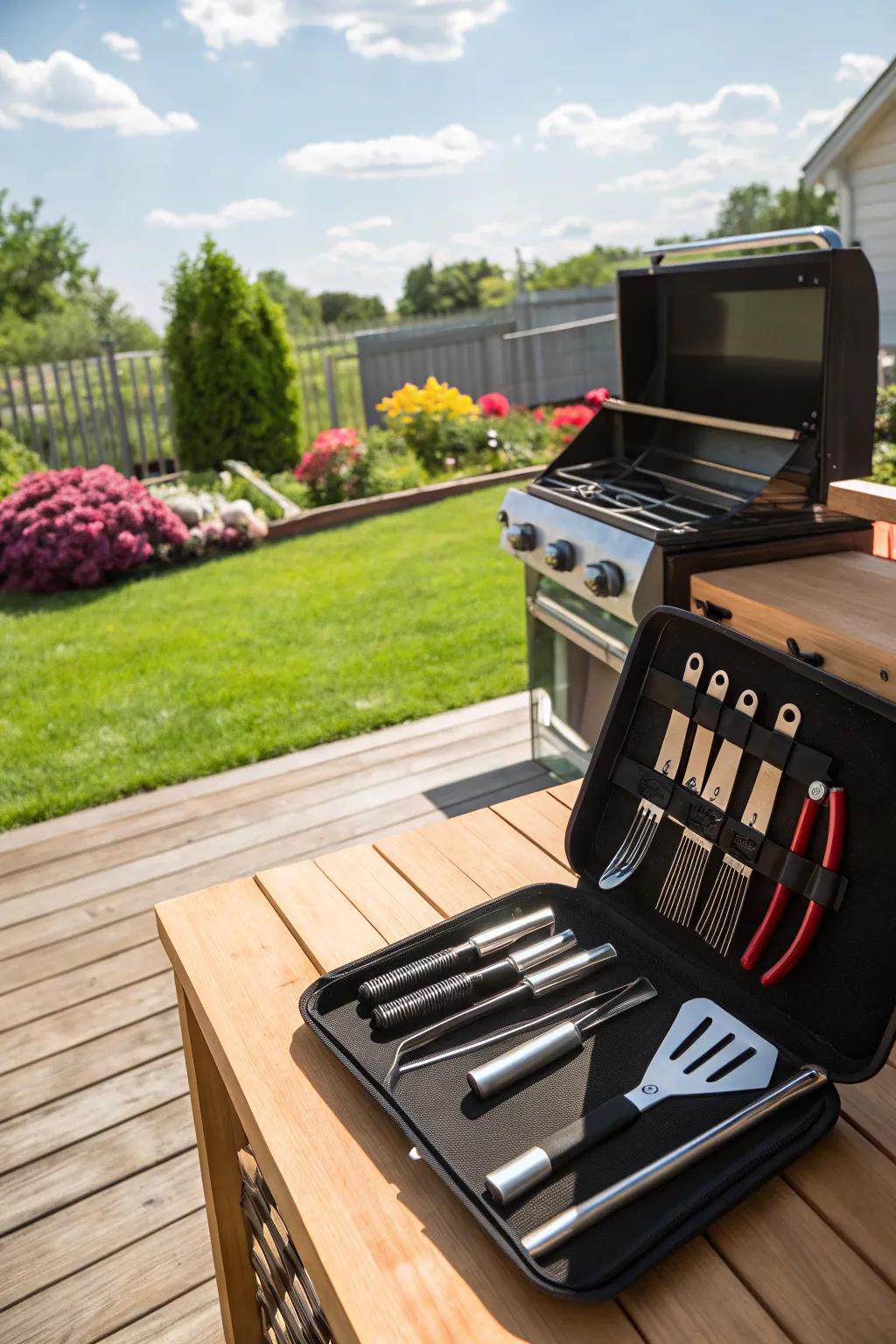 A personalized BBQ set is the ultimate gift for grill lovers.