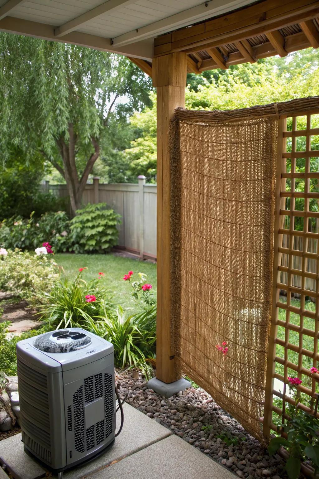 Bamboo screens bring tranquility and elegance.