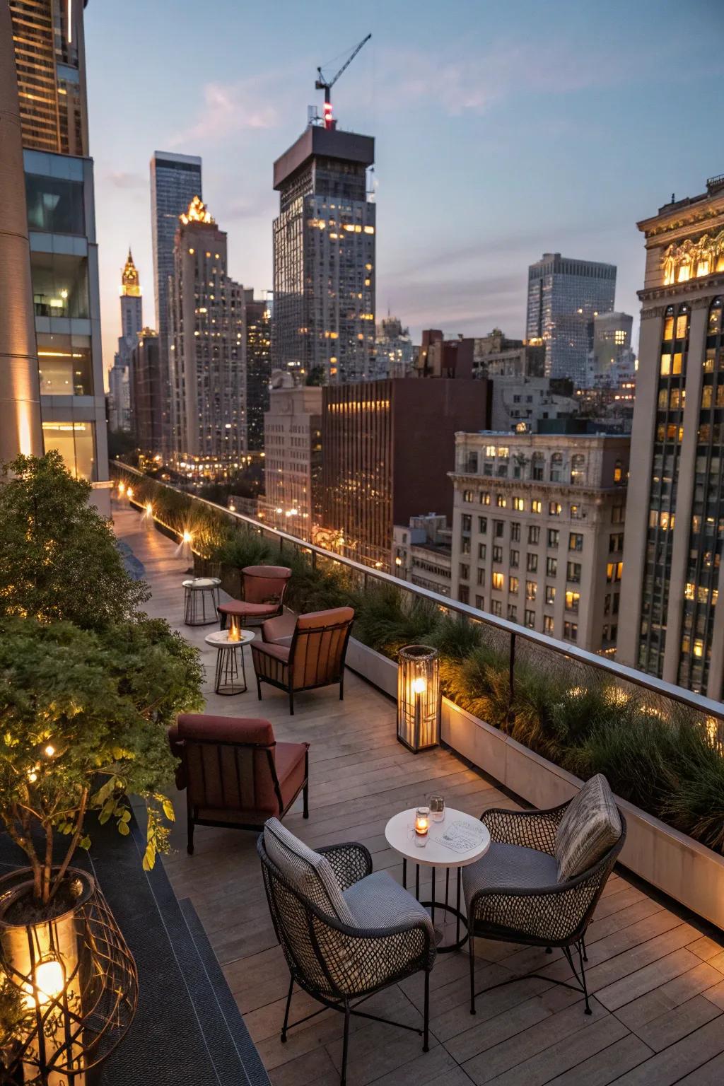 Celebrate with a view on a rooftop.