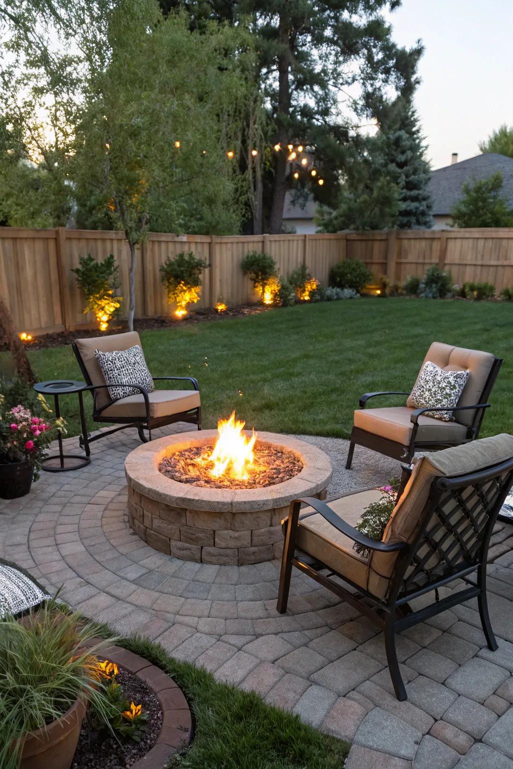 Share stories and warmth around a DIY fire pit.