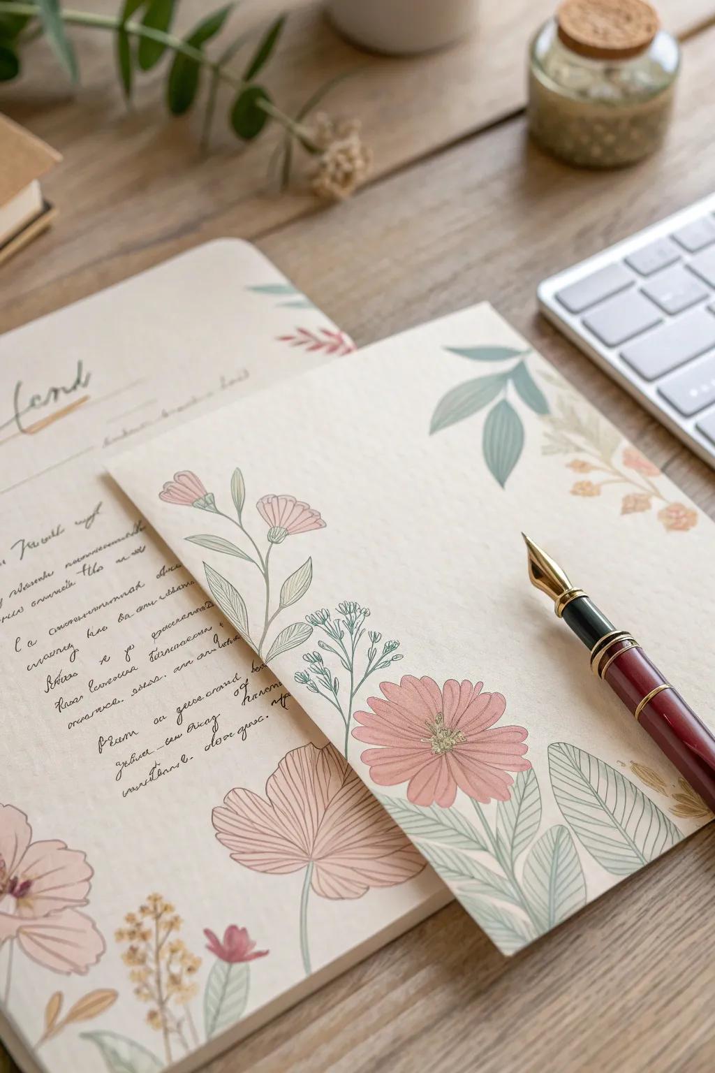 Elevate your correspondence with custom-designed stationery that speaks to your artistic soul.