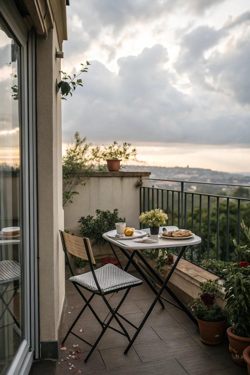 A dining area invites alfresco meals.