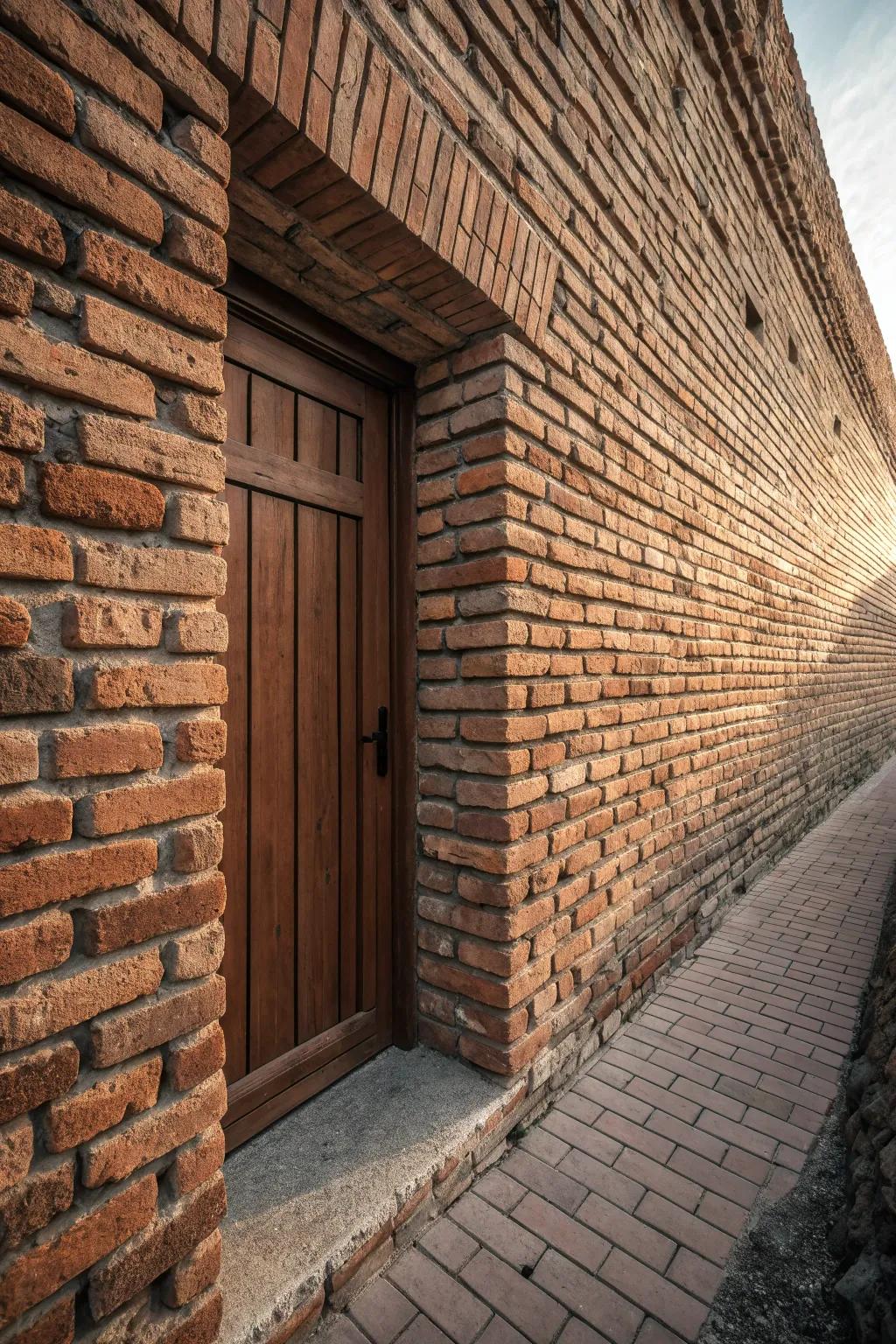 Unlock the charm of mystery with a camouflaged brick wall.