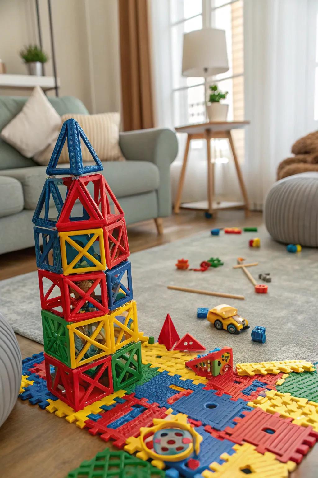 Unleash creativity with a magnetic building set that encourages innovative play.