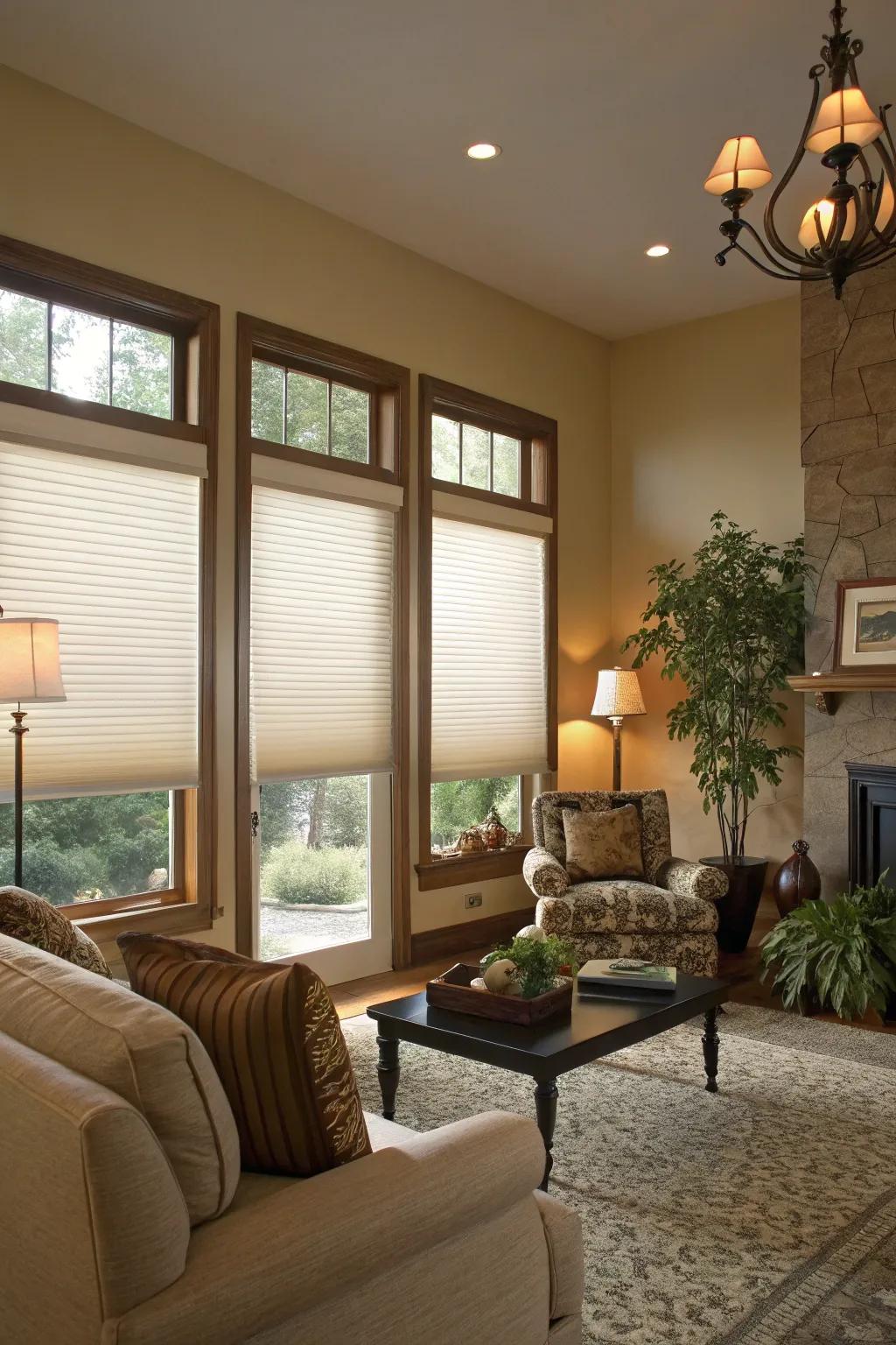 Improve energy efficiency with cellular shades.