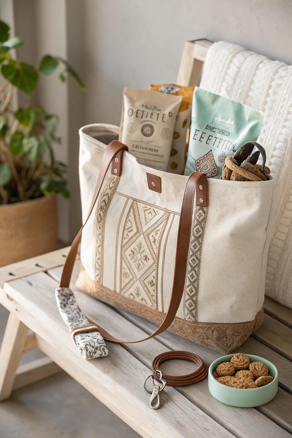 Elevate your pet outings with this chic, minimalist tote – the perfect blend of style and functionality for spontaneous adventures!