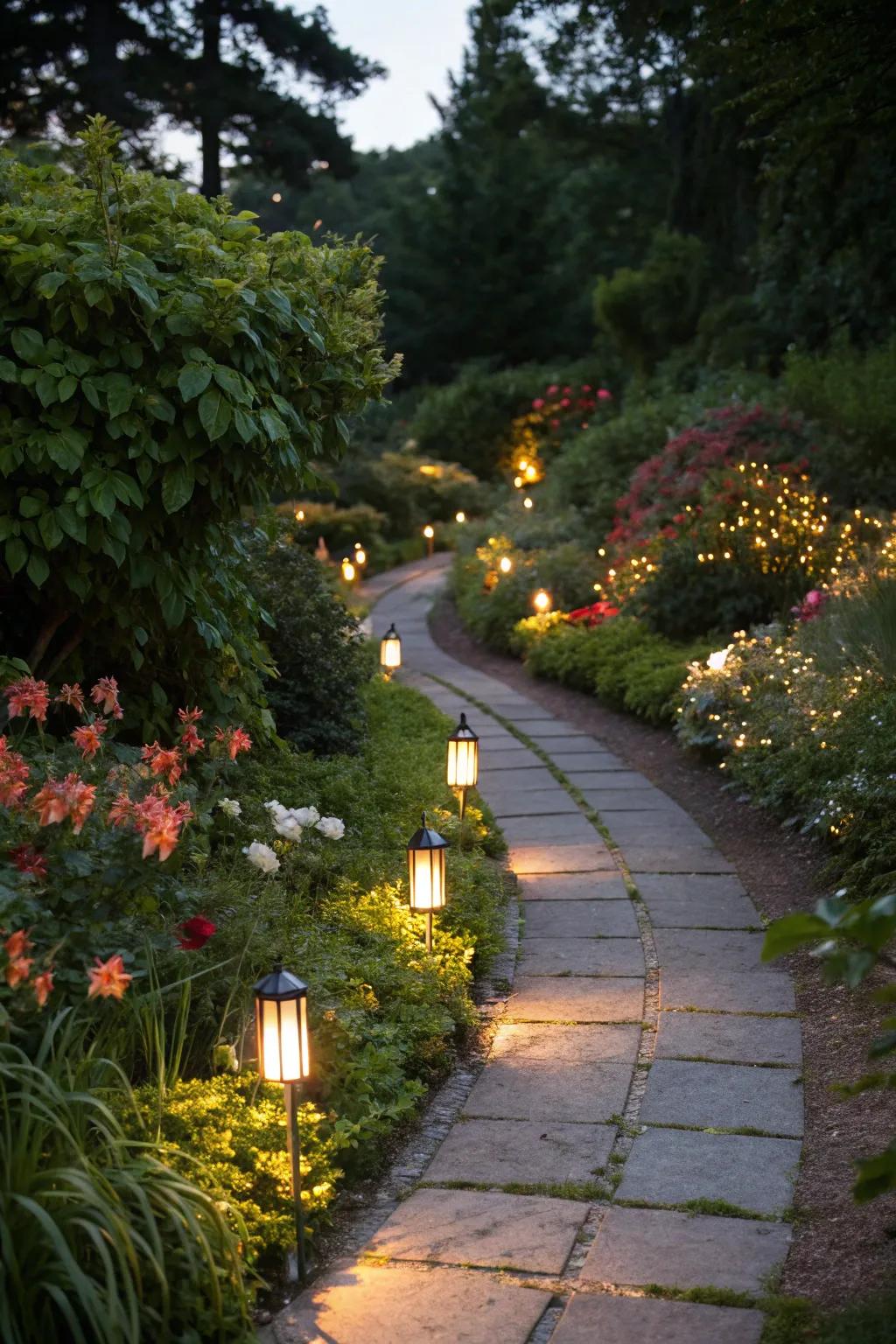 Light your garden sustainably with solar-powered options.