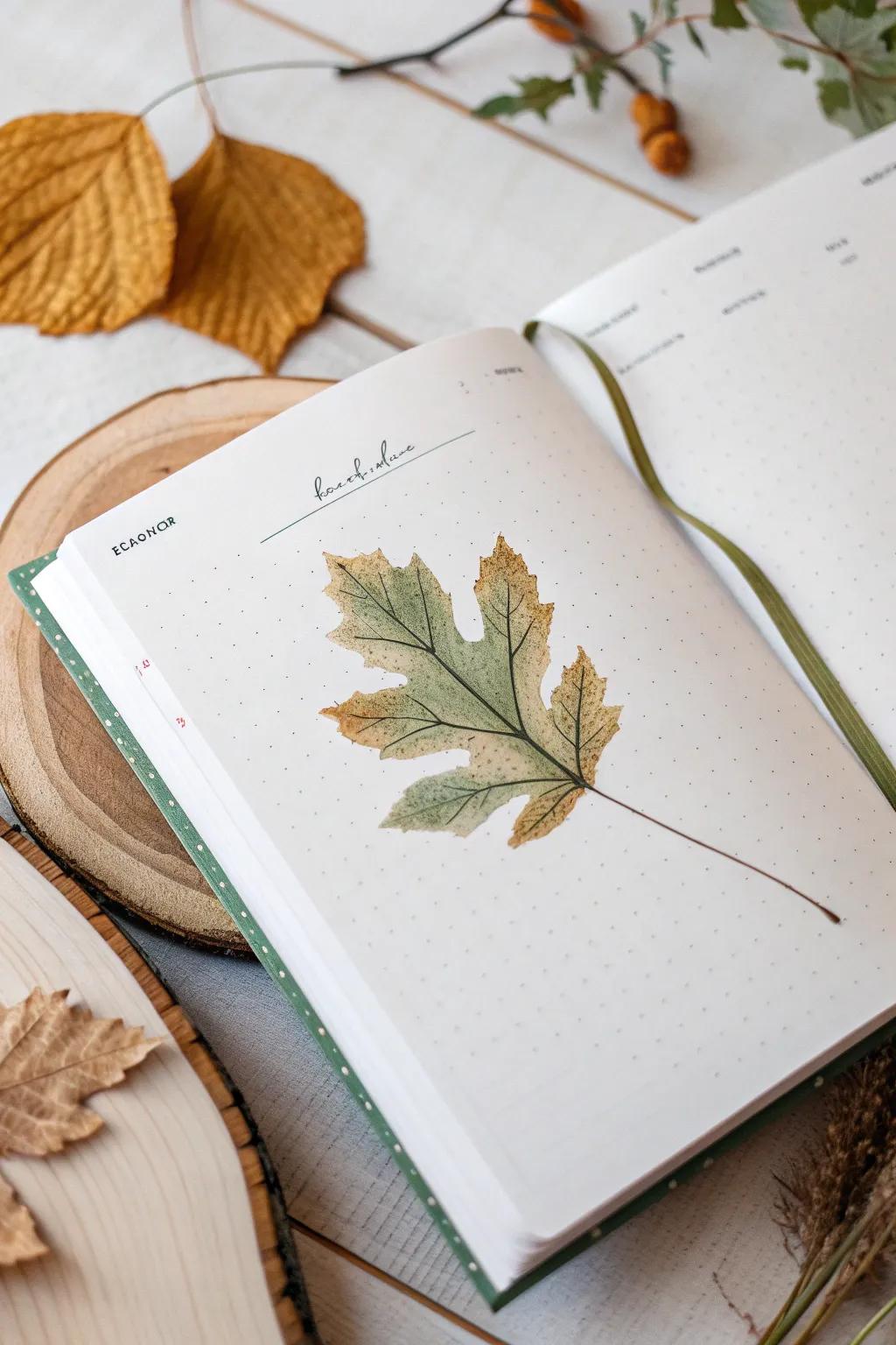 Elevate your countdown with the serene beauty of nature. 🌿 #BulletJournal #NatureInspired #MinimalistDesign