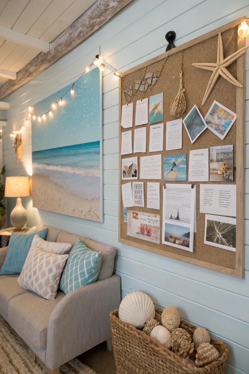 Beach-inspired backgrounds bring a touch of seaside serenity.