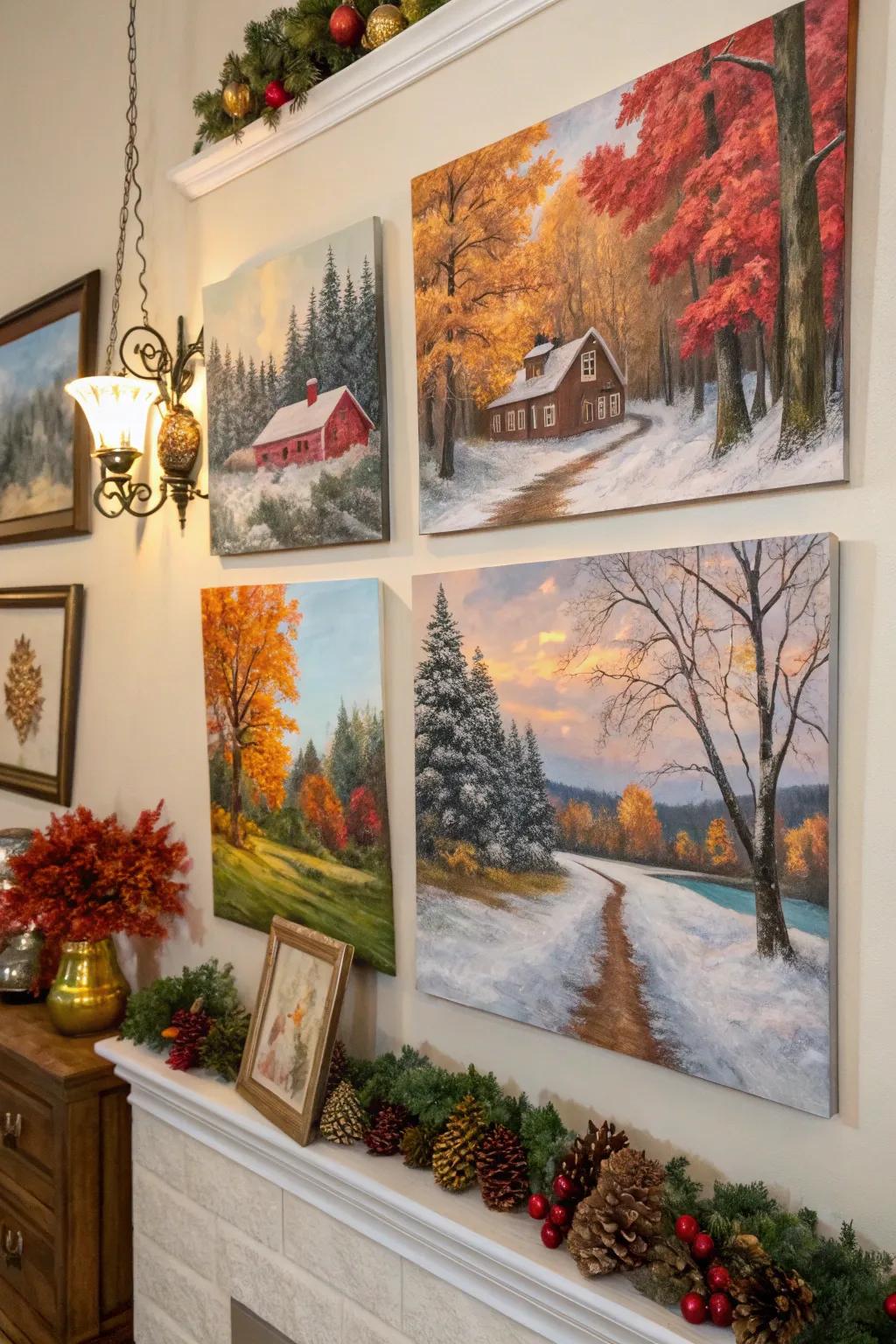 Capture the essence of each season on your canvas.