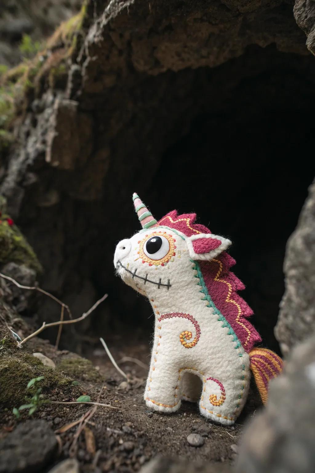 Bring your cave to life with enchanting felt creatures that add a touch of whimsy and charm.
