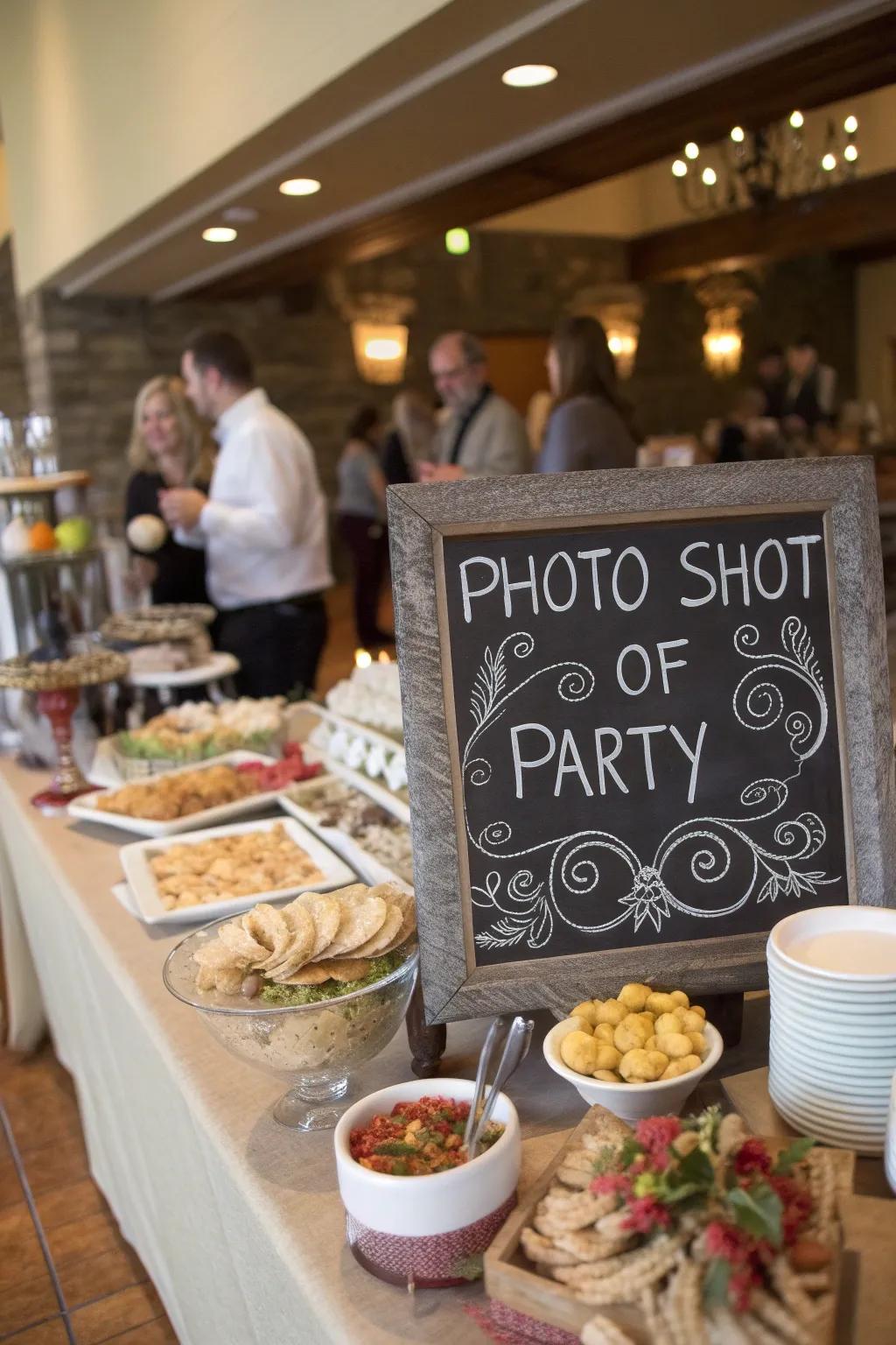 Chalkboard signs are a versatile and charming addition to any party.