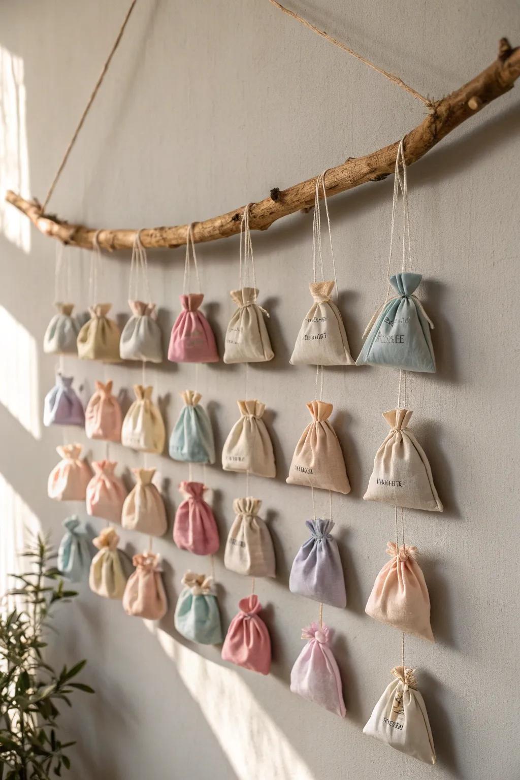 Countdown to Christmas in style with a handcrafted advent calendar that blends minimalist elegance with a touch of boho charm.