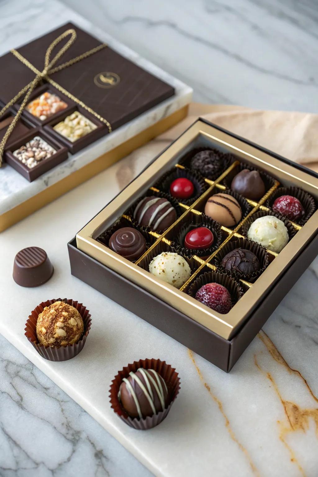 A chocolate selection for sweet moments.