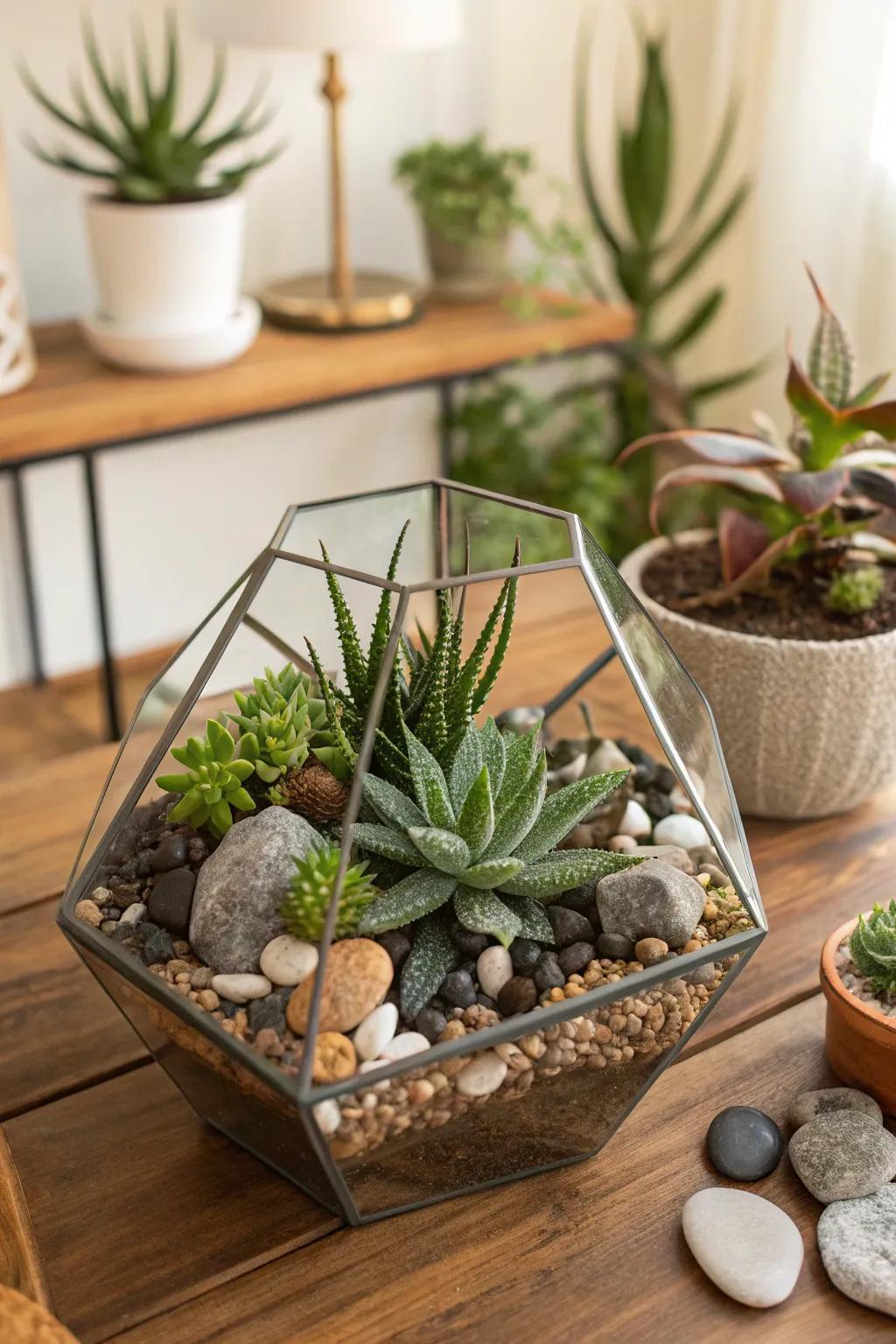 A DIY terrarium kit for creating an enchanting indoor garden.