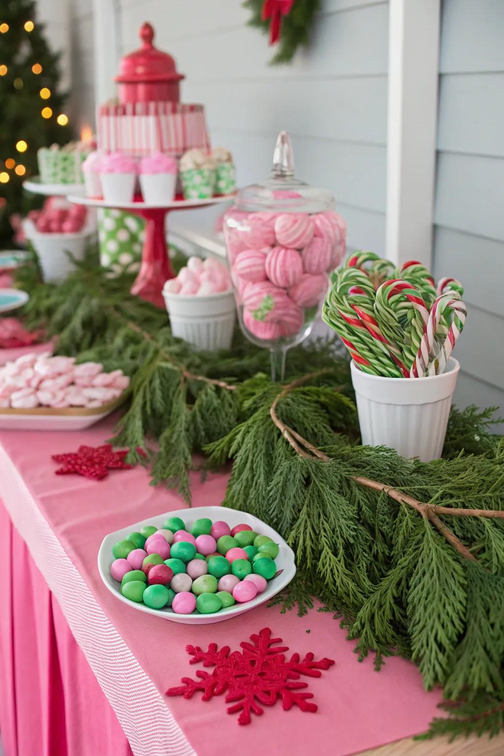 Collected candy colors bring a sweet charm to the table.