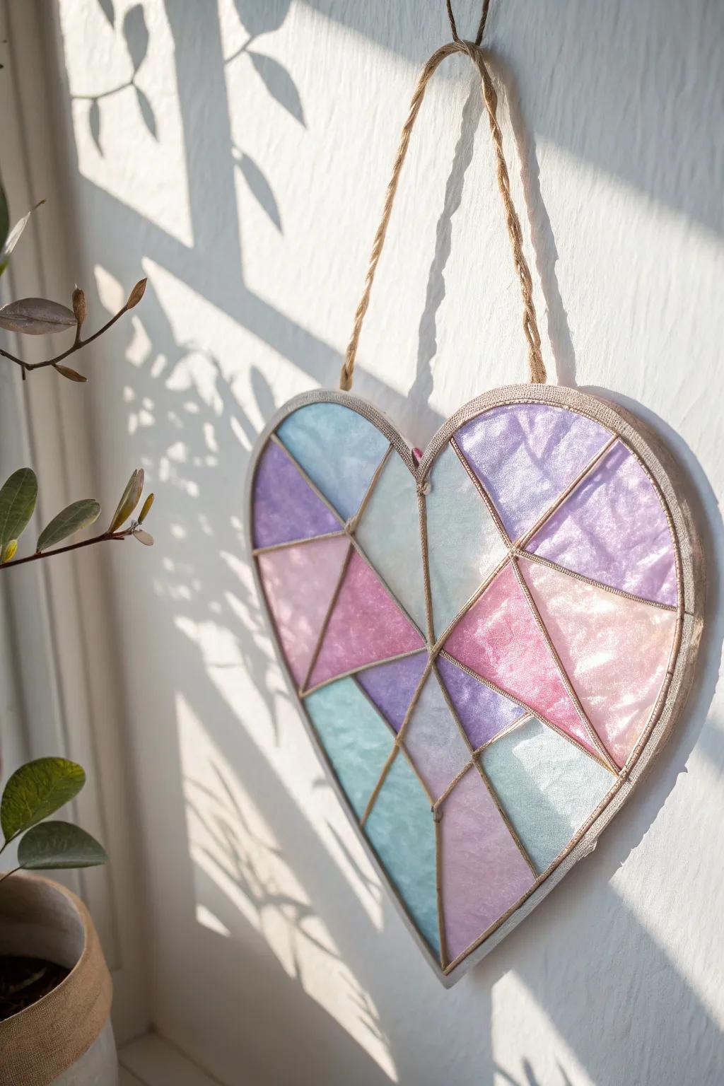 A Heart Full of Colors: Celebrate Mother's Day with this charming stained glass craft.