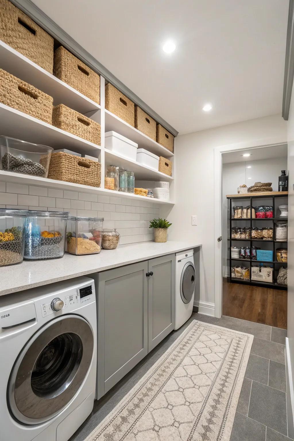 Pretty containers add functional beauty to countertops.