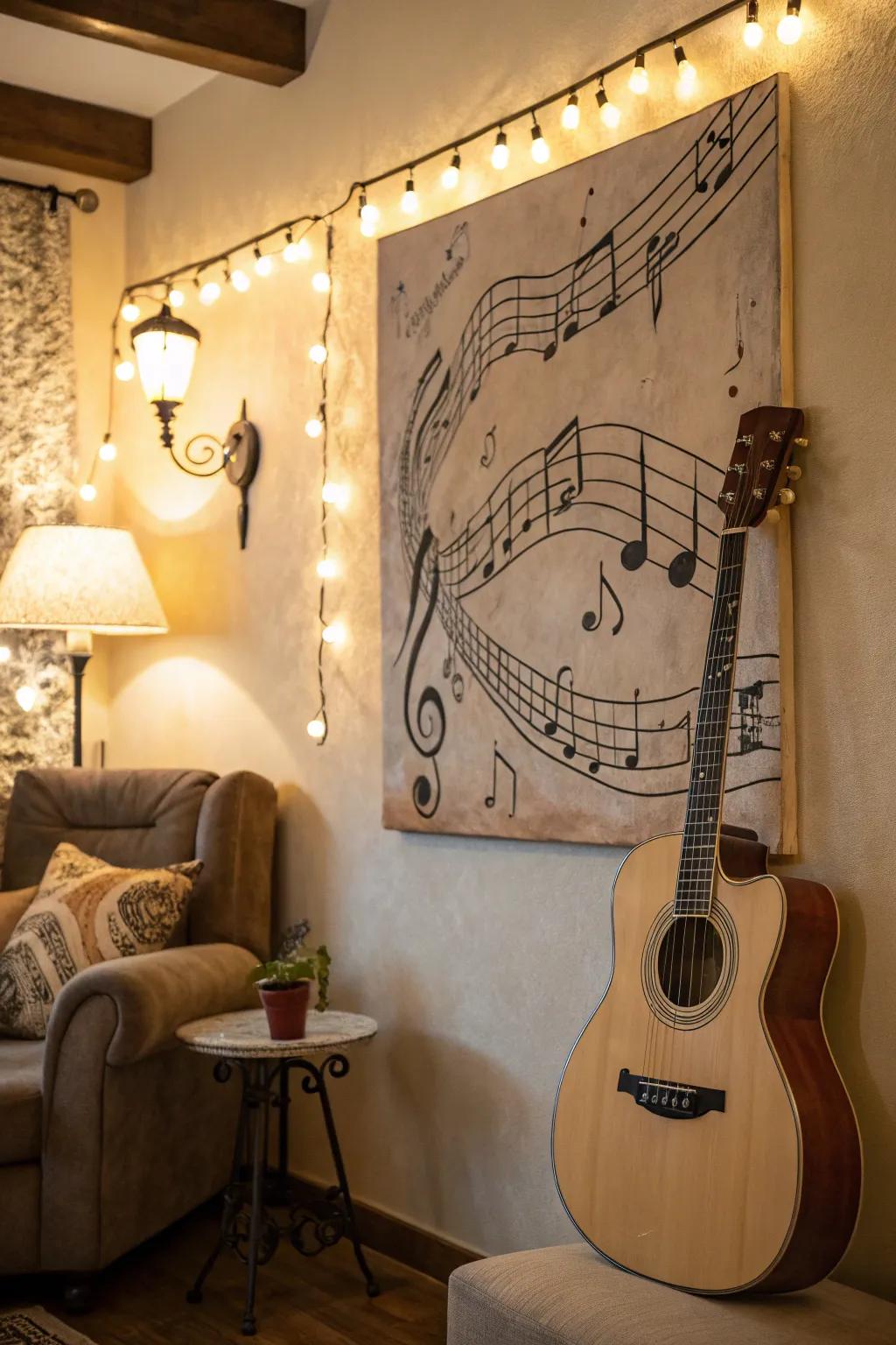 Feel the rhythm with musical inspiration art.