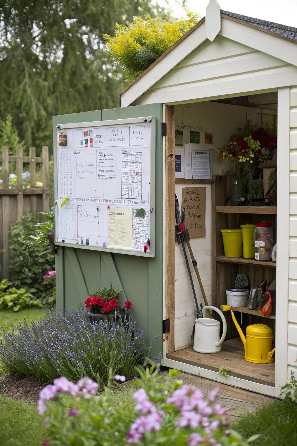 Organize your garden with a planning board.