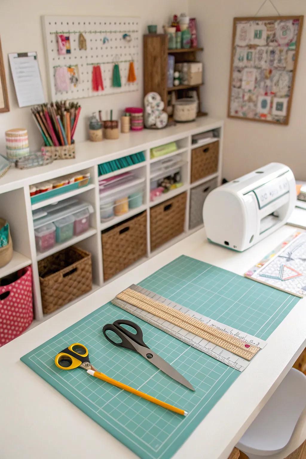 A dedicated cutting station optimizes your crafting process.