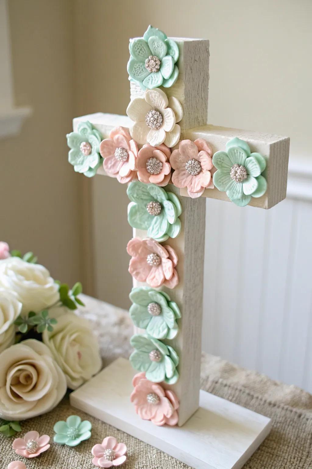 Breathe new life into your decor with an eco-friendly Egg Carton Flower Cross, where minimalist elegance meets Boho flair.