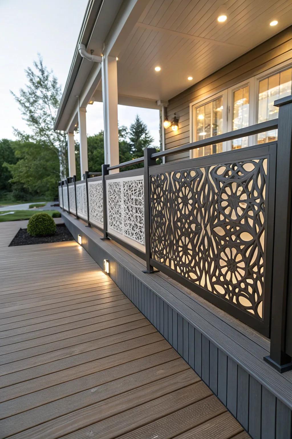 Abstract design panels make a bold and artistic statement.